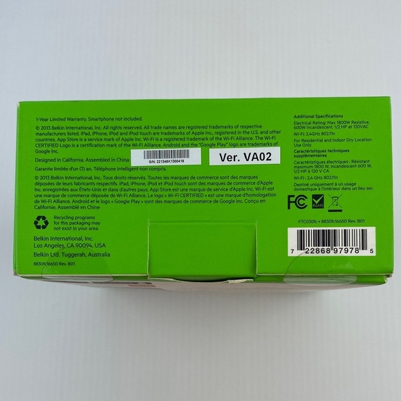 NEW Belkin WeMo Smart Light Switch - Picture 8 of 9